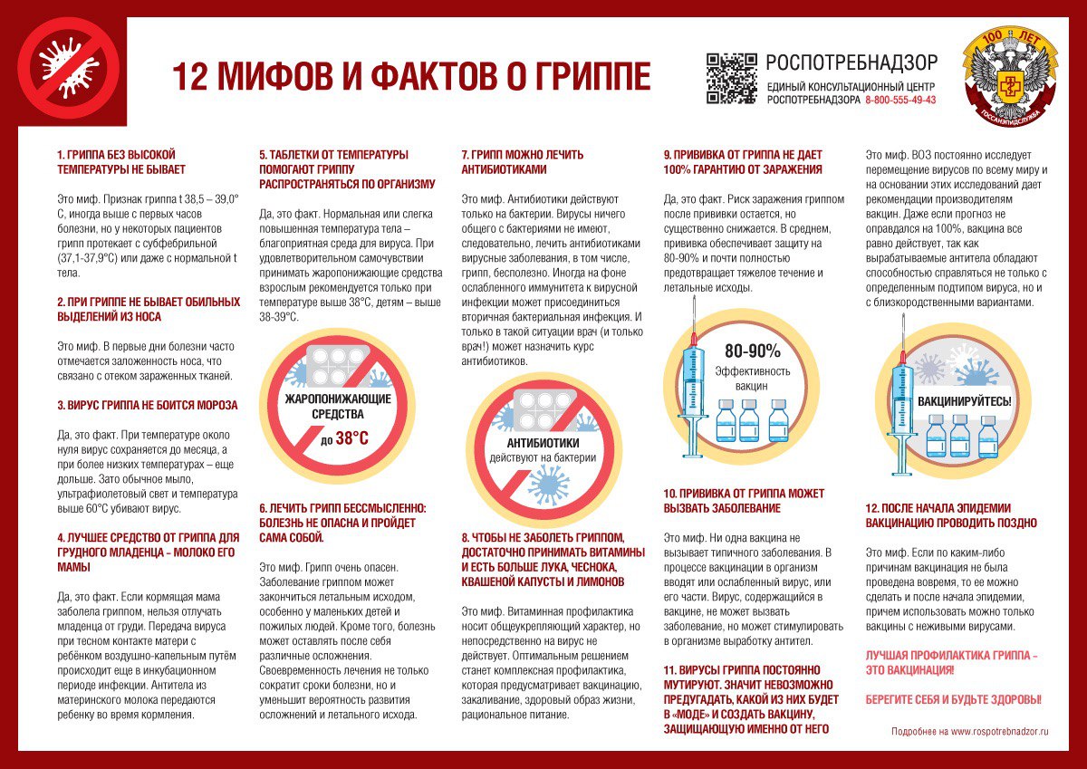 О профилактике заболеваний гриппом.